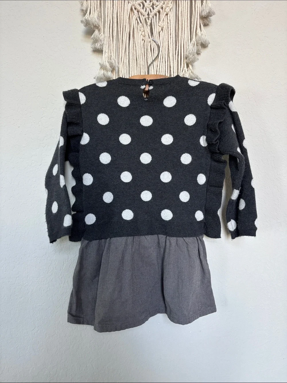 Zara knitwear polka dot sweater dress